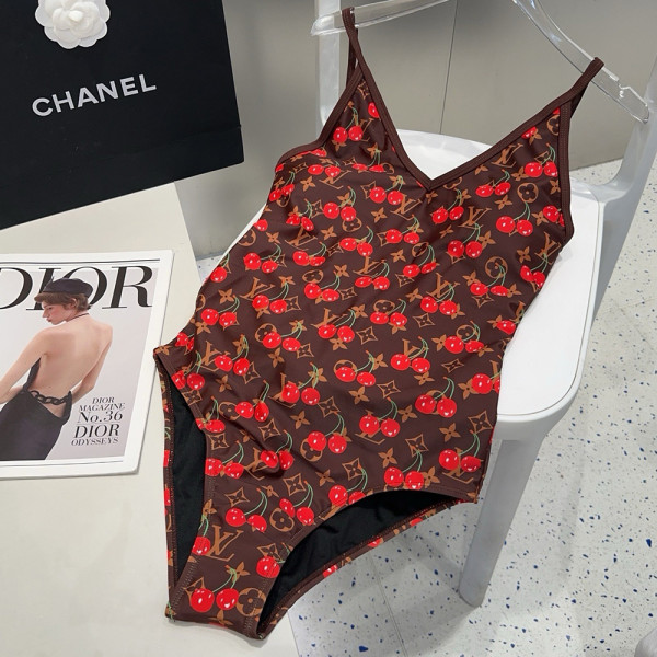 Louis Vuitton, Women Swimsuit, Red
