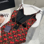 Louis Vuitton, Women Swimsuit, Red