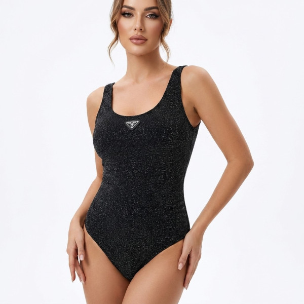 Prada, Women Swimsuit, Black