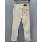 Louis Vuitton, Men Jean, Cream, Size S