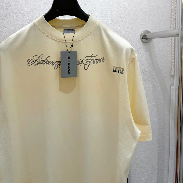 Balenciaga, Men T-Shirt, Cream