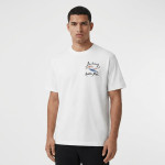 Burberry, Heren T-Shirt, Wit