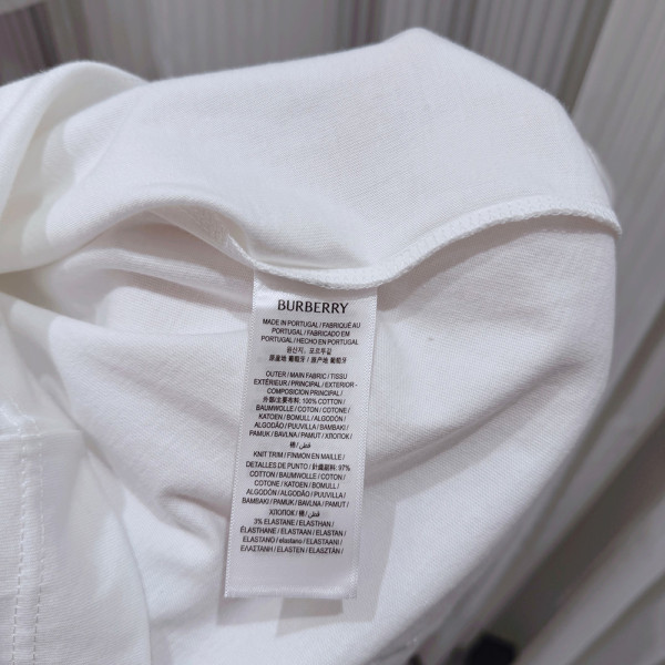 Burberry, Heren T-Shirt, Wit