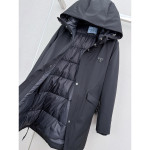 Prada, Re-Nylon Hooded Belted Puffer, Women Jacket