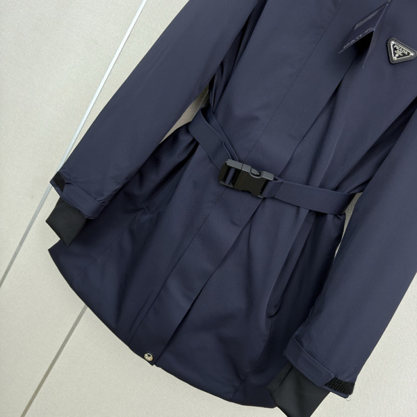 Prada, Re-Nylon Hooded Belted, Women Jacket