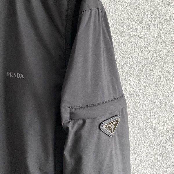 Prada, Re-Nylon Hooded Jacket, Men Jacket, Black