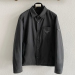 Prada, Re-Nylon Shirt Jacket, Men Jacket, Black