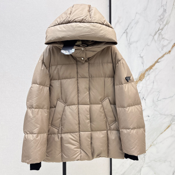 Prada, Re-Nylon Hooded Puffer, Women Jacket