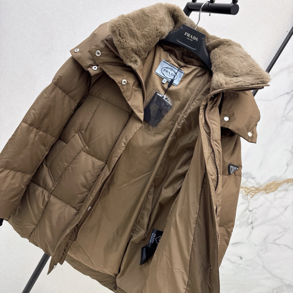 Prada, Re-Nylon Hooded Puffer, Women Jacket