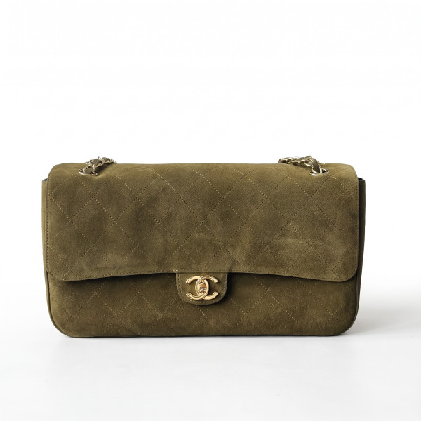 Chanel, Maxi Souplissimo, Women Bag, Khaki