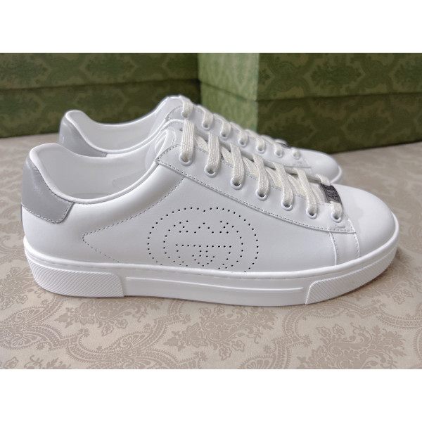 Gucci, Ace, Interlocking G, Women Sneaker, White