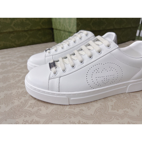 Gucci, Ace, Interlocking G, Women Sneaker, White