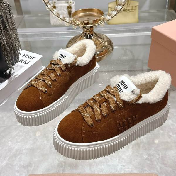 Miu Miu, Women Sneaker, Brown