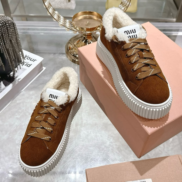 Miu Miu, Women Sneaker, Brown