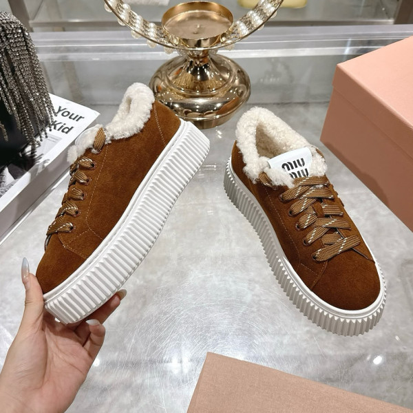 Miu Miu, Women Sneaker, Brown