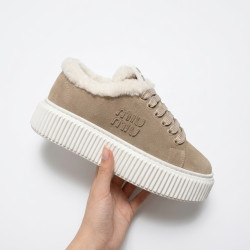 Miu Miu, Dames Sneaker, Beige