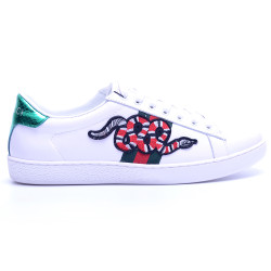 Gucci, Dames Sneakers, Wit Snake