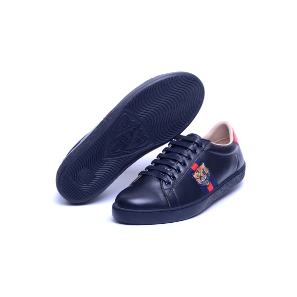 Gucci, Heren Sneakers, Zwart Tiger