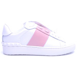 Valentino, Dames Sneakers, Wit Roze