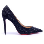 Christian Louboutin, Dames Pumps, Zwart Beaded