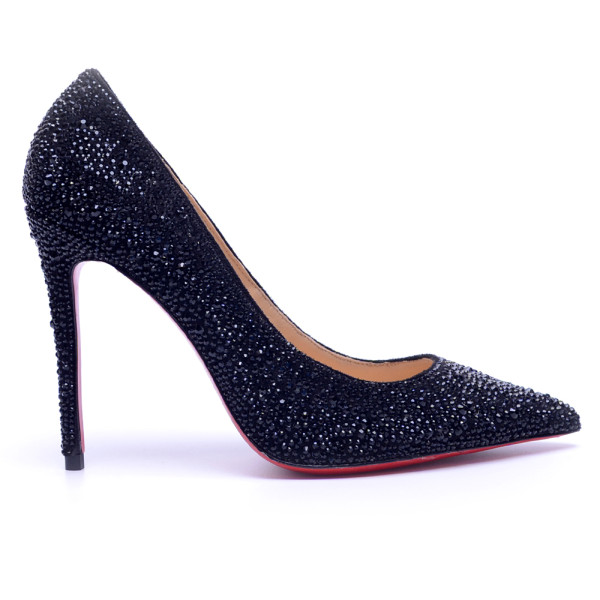 Christian Louboutin, Dames Pumps, Zwart Beaded