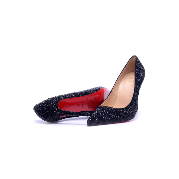 Christian Louboutin, Dames Pumps, Zwart Beaded