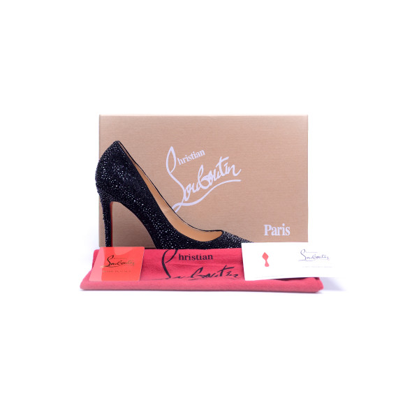 Christian Louboutin, Dames Pumps, Zwart Beaded