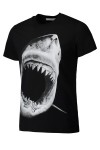 Givenchy, Heren T-Shirt, Zwart Shark