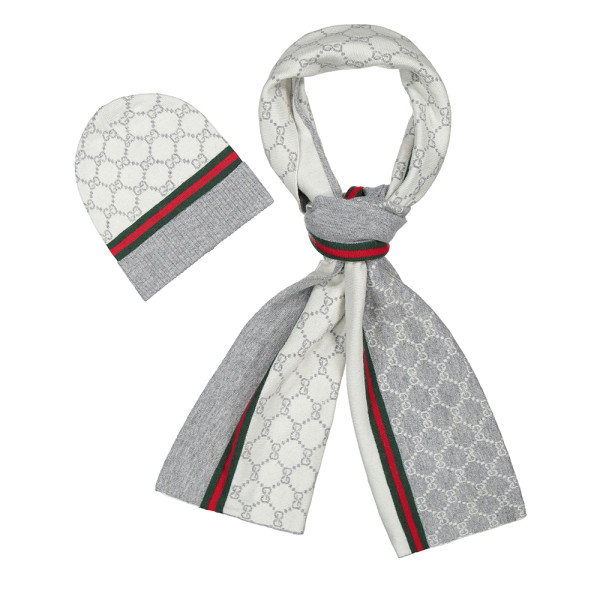 Gucci, Heren Muts & Sjaal, Grijs