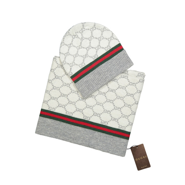 Gucci, Heren Muts & Sjaal, Grijs