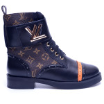 Louis Vuitton, Dames Boots, Zwart Bruin
