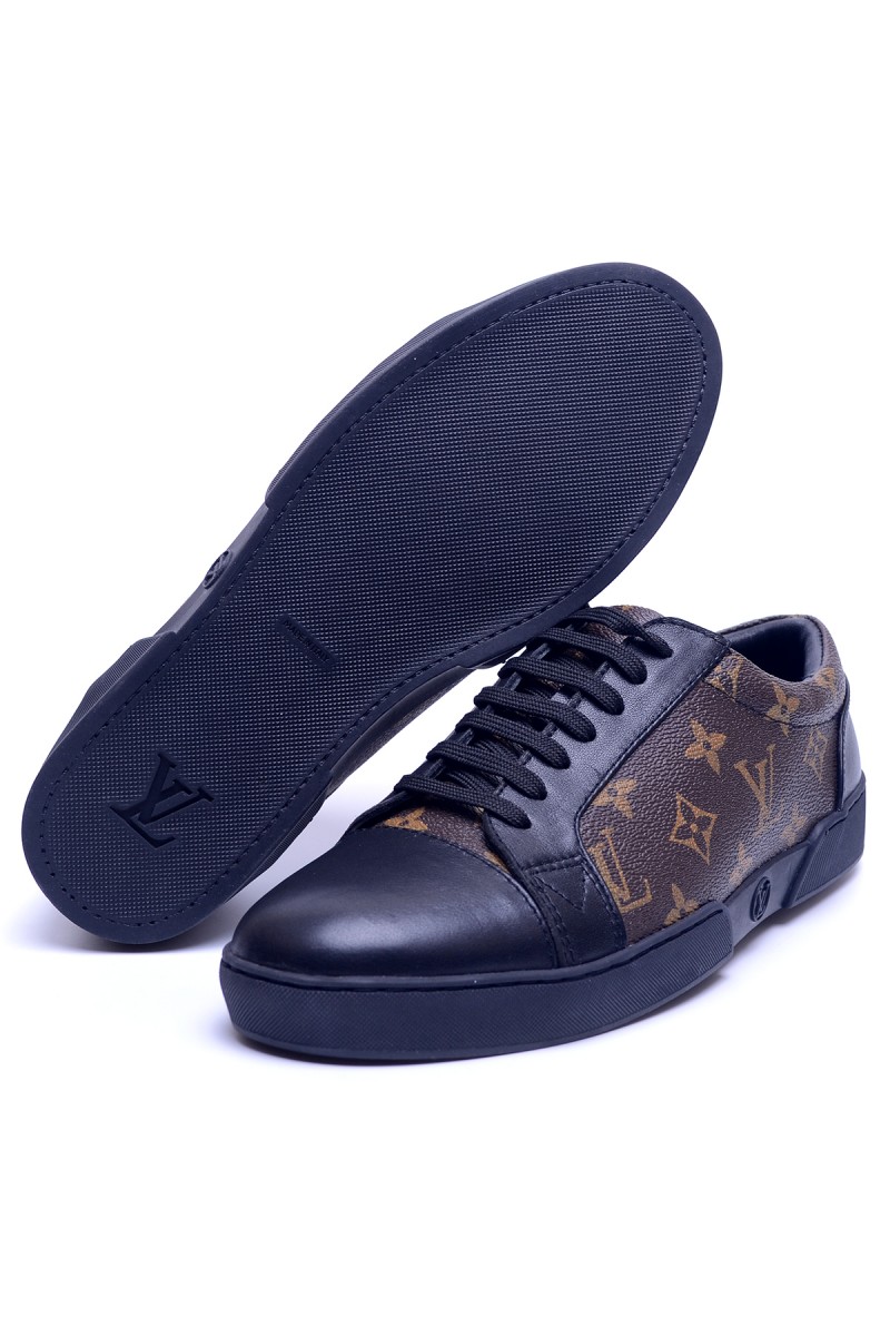 Louis Vuitton, Heren Sneakers, Zwart Bruin
