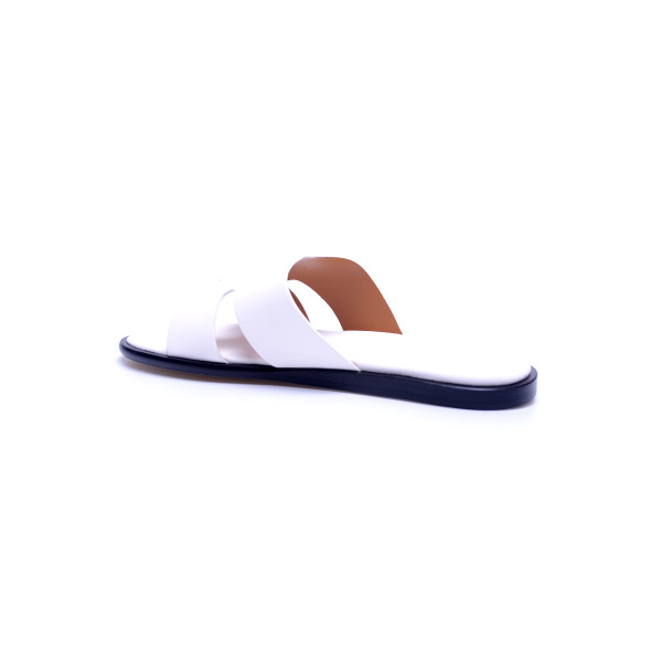 Hermes, Heren Slippers, Wit, Oran