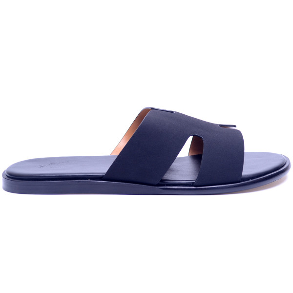 Hermes, Heren Slippers, Zwart, Oran