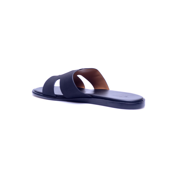 Hermes, Heren Slippers, Zwart, Oran