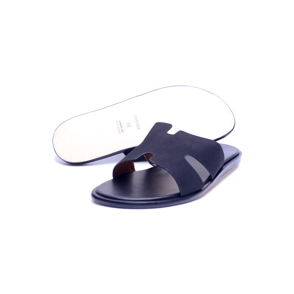 Hermes, Heren Slippers, Zwart, Oran