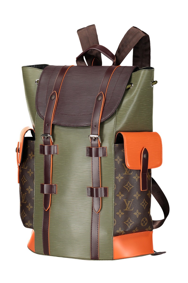 Louis Vuitton, Unisex Rugtas, Bruin Groen