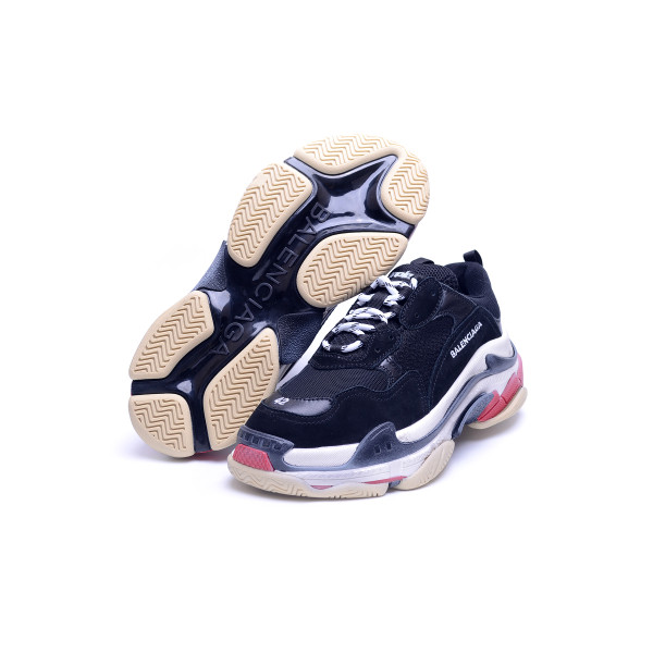 Balenciaga, Heren Sneakers, Triple S Trainer, Zwart