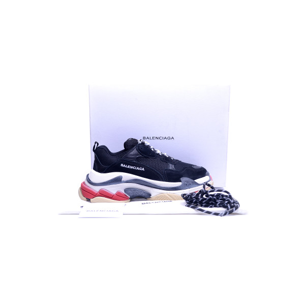 Balenciaga, Heren Sneakers, Triple S Trainer, Zwart