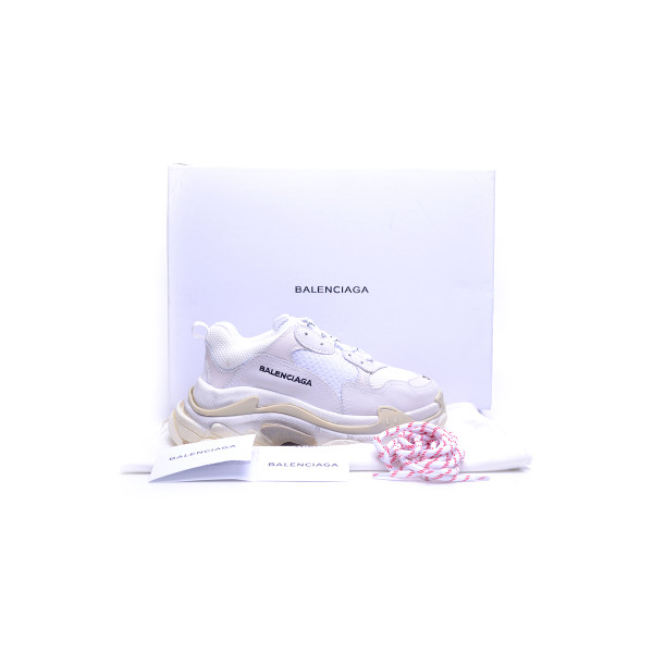 Balenciaga, Heren Sneakers, Triple S Trainer, Wit