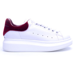 Alexander Mcqueen, Dames Oversized Sneakers, Wit Bordeaux