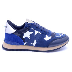 Valentino, Heren Garavani Sneakers, Donkerblauw Stars