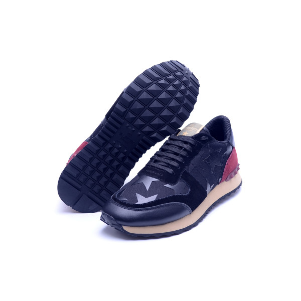 Valentino, Heren Garavani Sneakers, Zwart Stars