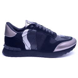 Valentino, Heren Garavani Sneakers,  Zwart Silver