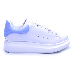 Alexander Mcqueen, Dames Oversized Sneakers, Wit Blauw