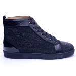 Christian Louboutin, Heren Sneakers, Zwart Beated