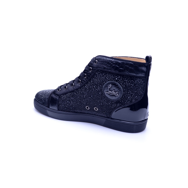 Christian Louboutin, Heren Sneakers, Zwart Beated