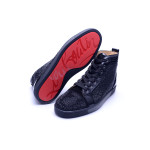 Christian Louboutin, Heren Sneakers, Zwart Beated