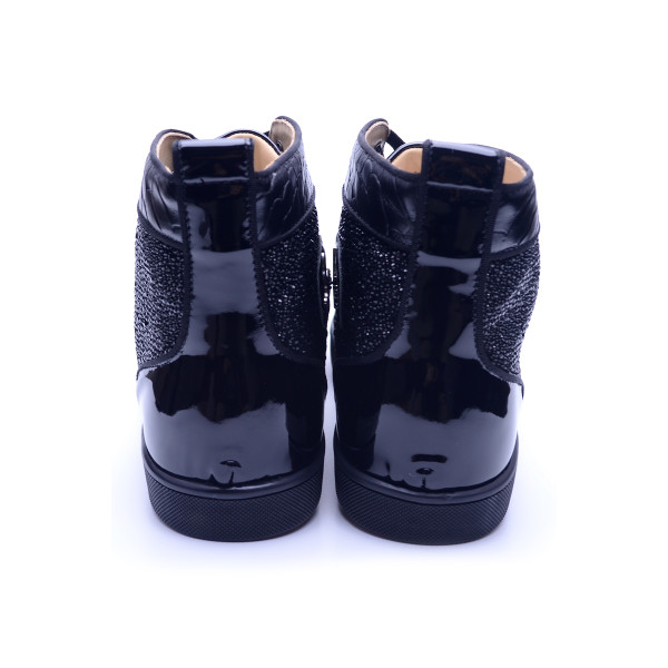 Christian Louboutin, Heren Sneakers, Zwart Beated