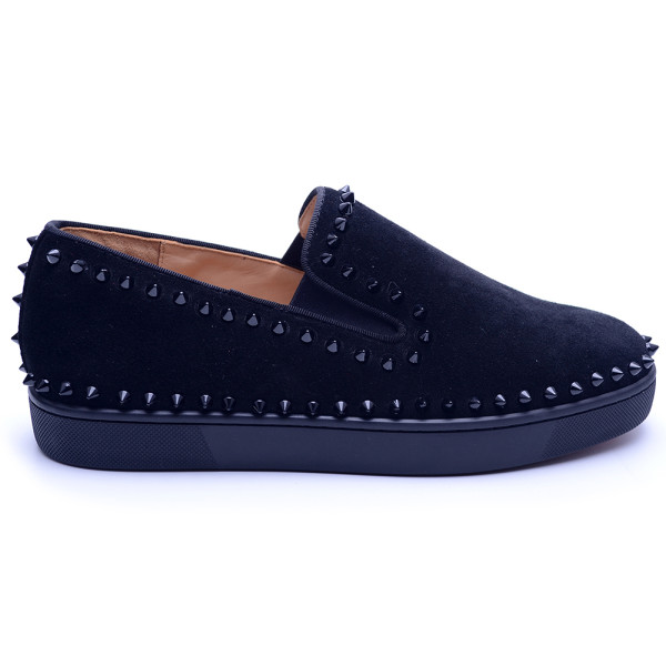 Christian Louboutin, Heren Instappers, Zwart